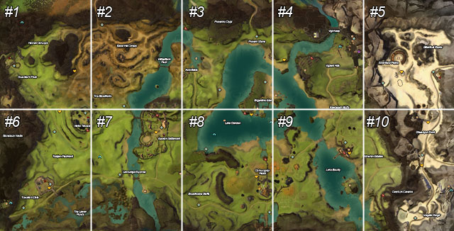 1 - Gendarran Fields - Maps - Guild Wars 2 - Game Guide and Walkthrough