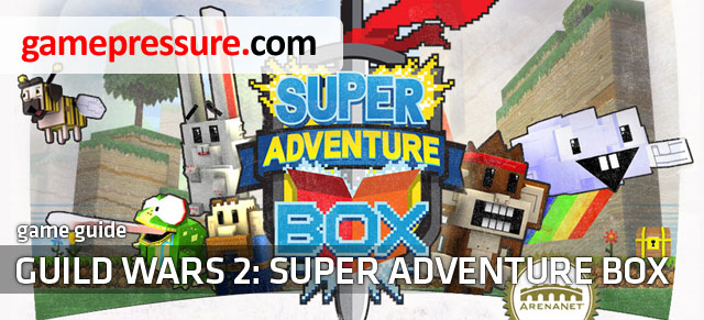 In this walkthrough you will find how to get to all of the Baubles, Chests, hidden rooms and how to beat all bosses in Super Adventure Box world - Guild Wars 2: Super Adventure Box - Game Guide and Walkthrough