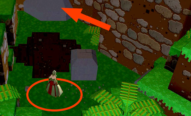Bombed rock will reveal hidden passage - Start-Checkpoint 1 - World 1 - Zone 2 (Dark Woods) - Guild Wars 2: Super Adventure Box - Game Guide and Walkthrough