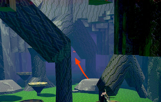 Path to the trunk leading on higher levels - Checkpoint 3-4 - World 1 - Zone 3 (Kingdom of Fungus) - Guild Wars 2: Super Adventure Box - Game Guide and Walkthrough