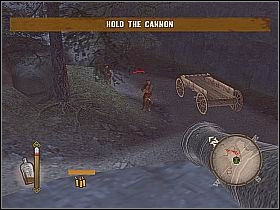 Now, you must quickly eliminate enemies, who are operating the cannon on the hill [1] - Defend the Hideout - Main Missions - GUN - Game Guide and Walkthrough
