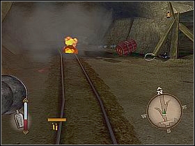 Hit the junction-switch, climb the platform with the cannon and start shooting - Magruders Mine - Main Missions - GUN - Game Guide and Walkthrough