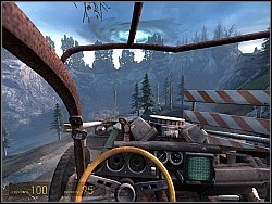 Then turn left and drive under a fallen tree - Under the radar p. III - Walkthrough - Half-Life 2: Episode Two - Game Guide and Walkthrough