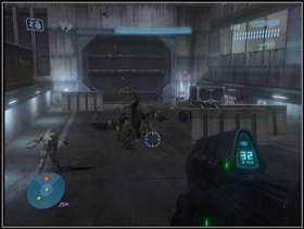 Beyond the doorway to the building a true apocalypse awaits - Floodgate - Walkthrough - Halo 3 - Game Guide and Walkthrough