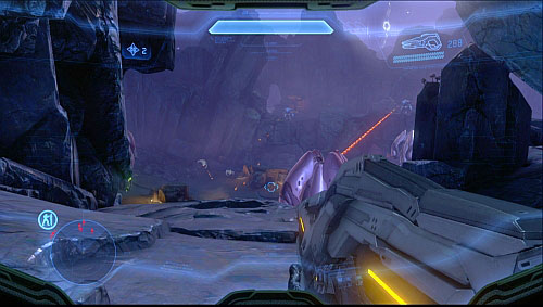 Go through a portal on right - Find the second pylon - Forerunner - Halo 4 - Game Guide and Walkthrough