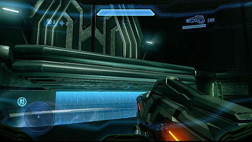 Via the platform go left and through door at the end - Get to the transmitter - Forerunner - Halo 4 - Game Guide and Walkthrough