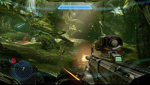 Go up via path on left - Terminal 3/Find UNSC forces - Infinity - Halo 4 - Game Guide and Walkthrough