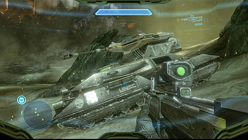 Go lower, killing enemies blocking way to Scorpion - Get to the Infinity - Infinity - Halo 4 - Game Guide and Walkthrough