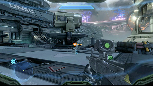 When you kill the last enemy, use a panel shown on screen to end this mission - Destroy sources of clutters - Infinity - Halo 4 - Game Guide and Walkthrough