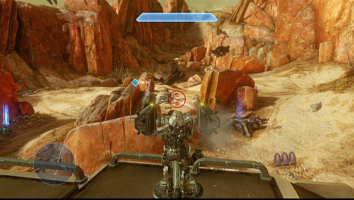 When its done, go to the turret on right - Mammoth - Reclaimer - Halo 4 - Game Guide and Walkthrough