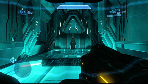In corridor, follow guards wholl open doors for you - Deactivate molecular cannons - Reclaimer - Halo 4 - Game Guide and Walkthrough