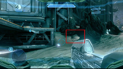 After a cut scene, go through door on right - Terminal 6/Evacuate the station - Composer - Halo 4 - Game Guide and Walkthrough