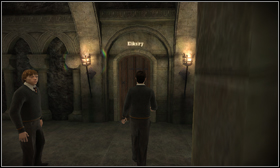 Soon you will reach a staircase [1], go down using them - Nearly Headless Nick and a Potions lesson - Walkthrough - Harry Potter and the Half-Blood Prince - Game Guide and Walkthrough