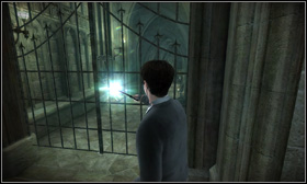 After the fight's over, smash the key against the wall and pull it through the bars [1] - Meeting at the Astronomy Tower - Walkthrough - Harry Potter and the Half-Blood Prince - Game Guide and Walkthrough