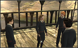 On the bridge you'll meet Neville surrounded by bullies, but no fight this time - The Hogwarts - beginning - Walkthrough - Harry Potter and the Order of the Phoenix - Game Guide and Walkthrough