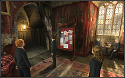 According to Hermione's instructions, use one of move spells (Accio/Depulso) to see the other side of the board - The Hogwarts - beginning - Walkthrough - Harry Potter and the Order of the Phoenix - Game Guide and Walkthrough