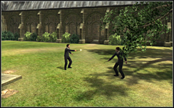 Right after finishing a short training you'll meet a student looking for a fight - this is going to be your first duel - The Hogwarts - beginning - Walkthrough - Harry Potter and the Order of the Phoenix - Game Guide and Walkthrough