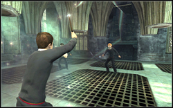 After a few cut-scenes, you'll learn a new spell - Protego - The Hogwarts - beginning - Walkthrough - Harry Potter and the Order of the Phoenix - Game Guide and Walkthrough