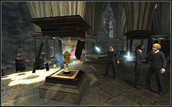 When all the trophies are on pedestals, cast Reparo on each pedestal - Dumbledore's Army tasks, part 1 - I - Walkthrough - Harry Potter and the Order of the Phoenix - Game Guide and Walkthrough