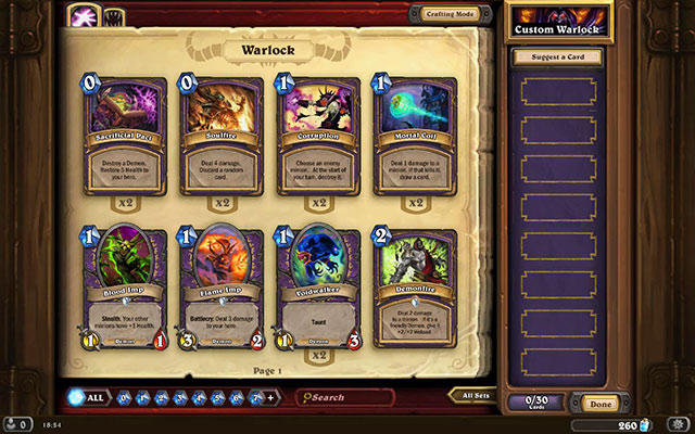 Neutral Cards (18) - Warlock - Ready-made decks - Hearthstone: Heroes of Warcraft - Game Guide and Walkthrough
