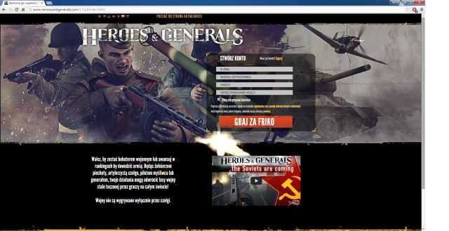 Fill in the gaps on the website, and then click on the Play for Free button to continue. - How to start - Basics - Heroes & Generals - Game Guide and Walkthrough