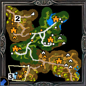 On the first junction turn East and go down to the dungeon - Missions I, II, III - Campaign 6: The Mage - Heroes of Might and Magic V - Game Guide and Walkthrough