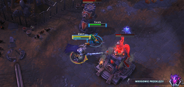 Information about the cursed team is located in the bottom right corner - Cursed Hollow - Types of battlegrounds - Heroes of the Storm - Game Guide and Walkthrough