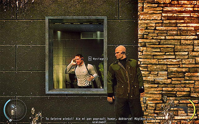 Keep moving to the left, stopping at the shutter, where you'll see the guard - Cliff - 1: Personal Contract - Hitman: Absolution - Game Guide and Walkthrough