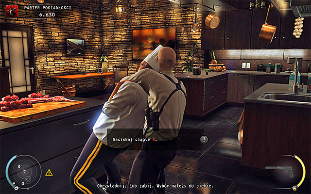Mansion interior guard disguise is not the only available option, because you can also try to obtain chef disguise - Mansion ground floor - 1: Personal Contract - Hitman: Absolution - Game Guide and Walkthrough