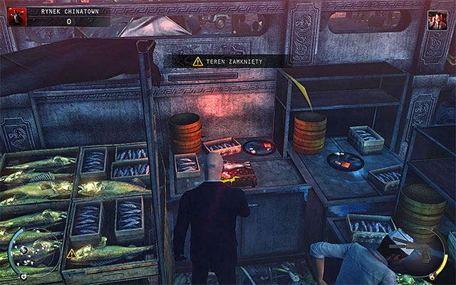 A poison you're looking for is fugu fish and note that it is watched by one of market vendors - Chinatown square - Poisoning the King of Chinatown - 2: The King of Chinatown - Hitman: Absolution - Game Guide and Walkthrough