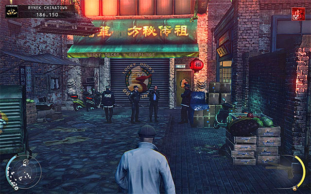 The exit from the square is located on another end - Chinatown square - Leaving the square - 2: The King of Chinatown - Hitman: Absolution - Game Guide and Walkthrough