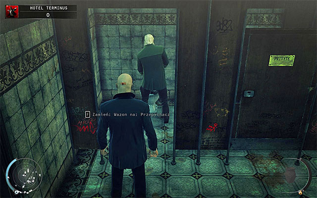 Enter the hotel and look around the lobby, remembering not to approach stairs leading to the elevator (unless you plan to fight enemies) - Terminus Hotel - Exploring the ground floor and side alleys - 3: Terminus - Hitman: Absolution - Game Guide and Walkthrough