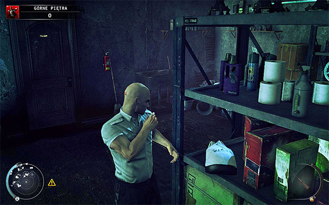 Inside the above mentioned storeroom you can find janitor disguise on one of shelves - Upper floors - Exploring the seventh floor - 3: Terminus - Hitman: Absolution - Game Guide and Walkthrough