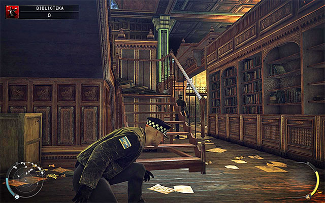 A better idea to get to the other side of the library is to use upper balconies - The Library - Crossing the first part of the library - 4: Run For Your Life - Hitman: Absolution - Game Guide and Walkthrough