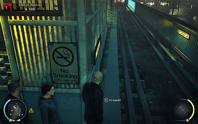 After reaching the opposite end of the platform, ignore the left stairs because they are well guarded - Train station - Restarting train signals - 4: Run For Your Life - Hitman: Absolution - Game Guide and Walkthrough