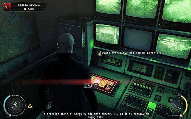 Move carefully to a control panel and interact with it, thus sending a signal to one of trains - Train station - Restarting train signals - 4: Run For Your Life - Hitman: Absolution - Game Guide and Walkthrough