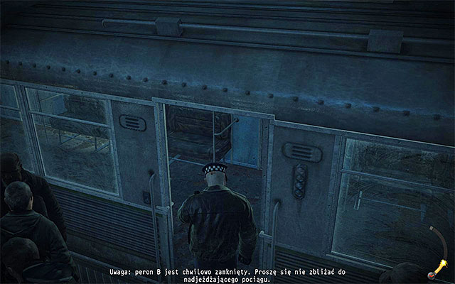 Do not wait for the train next to the building you've just left, but move bit further, because the train will stop around the middle of the platform - Train station - Restarting train signals - 4: Run For Your Life - Hitman: Absolution - Game Guide and Walkthrough