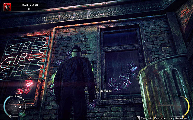 The third variant is reaching the open shitter located on the first floor - The Vixen Club - Getting inside the club - 5: Hunter and Hunted - Hitman: Absolution - Game Guide and Walkthrough