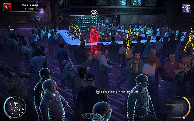 Dom Osmond can be found behind the bar by default (screen above), but it is not worth to attack him in a public place of course, because this will lead to a panic in the club plus all bodyguards will pay attention at Hitman - The Vixen Club - Killing Dom Osmond - 5: Hunter and Hunted - Hitman: Absolution - Game Guide and Walkthrough