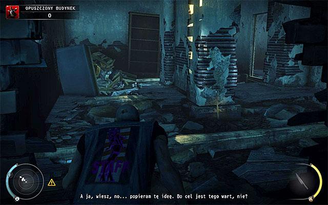 Enter the small room on the right - Derelict Building - 5: Hunter and Hunted - Hitman: Absolution - Game Guide and Walkthrough