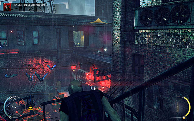 You start this stage on the rooftop of the building adjacent to a convenience store - Convenience Store - Getting inside the shop - 5: Hunter and Hunted - Hitman: Absolution - Game Guide and Walkthrough