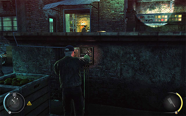 By default, the area is fairly well lit, but you can change it by sabotaging a fuse box shown on the above screen - Loading Area - 5: Hunter and Hunted - Hitman: Absolution - Game Guide and Walkthrough