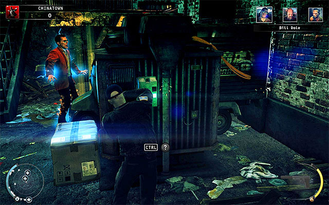 What's interesting, in addition to a standard attack in a side alley, Bill can be murdered in more sophisticated method, namely by rigging a power cord to trike truck and pulling a lever in a proper moment (screen above) - Chinese New Year - Eliminating Bill Dole - 5: Hunter and Hunted - Hitman: Absolution - Game Guide and Walkthrough