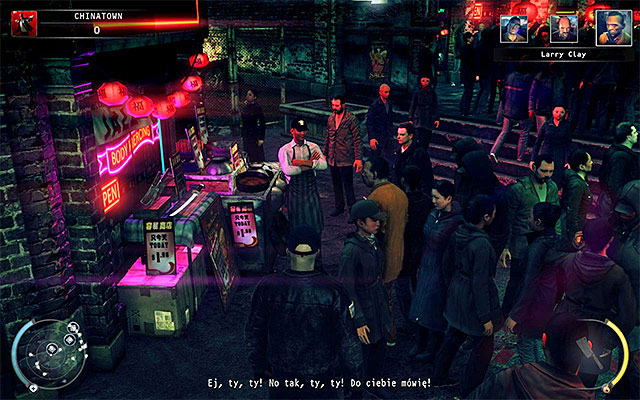The best place to attack Larry Clay is a side alley located at the other end of Chinatown - Chinese New Year - Eliminating Larry Clay - 5: Hunter and Hunted - Hitman: Absolution - Game Guide and Walkthrough