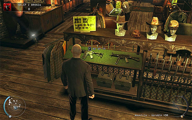 Before you make any concrete decisions, it would be good to look around the area - Gun Shop - Exploring the shop - 8: Birdie's Gift - Hitman: Absolution - Game Guide and Walkthrough