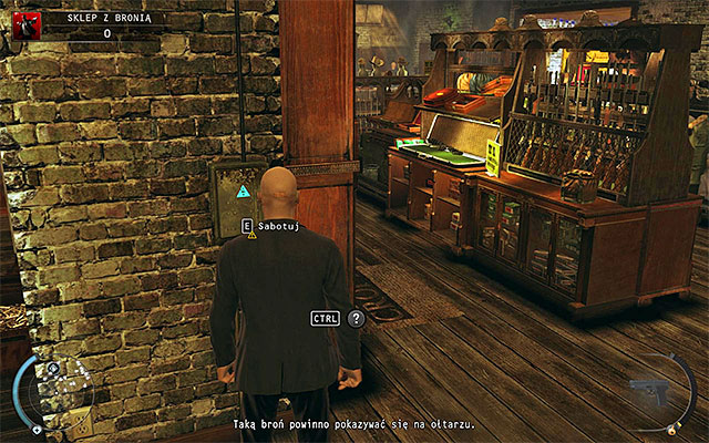 In order to steal Silverballers you have to obtain a key to the cabinet - Gun Shop - Getting the key to the cabinet - 8: Birdie's Gift - Hitman: Absolution - Game Guide and Walkthrough