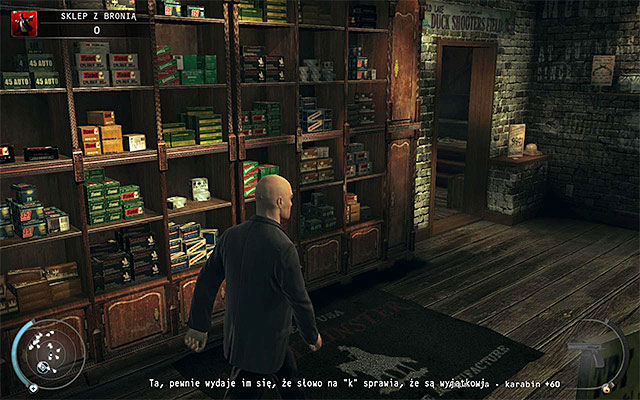 The second option is to take away the notebook from the gun shop owner - Gun Shop - Getting the key to the cabinet - 8: Birdie's Gift - Hitman: Absolution - Game Guide and Walkthrough