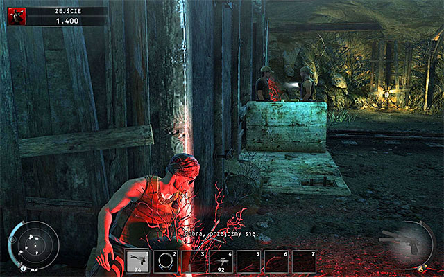 After reaching a new part of the mines you'll almost immediately encounter two or three enemies, depending on the difficulty level - Descent - Reaching the elevator - 11: Dexter Industries - Hitman: Absolution - Game Guide and Walkthrough