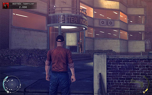 After exiting the shaft, move to the right, using vehicles and other objects as covers - Factory Compound - Getting inside the factory building - 11: Dexter Industries - Hitman: Absolution - Game Guide and Walkthrough