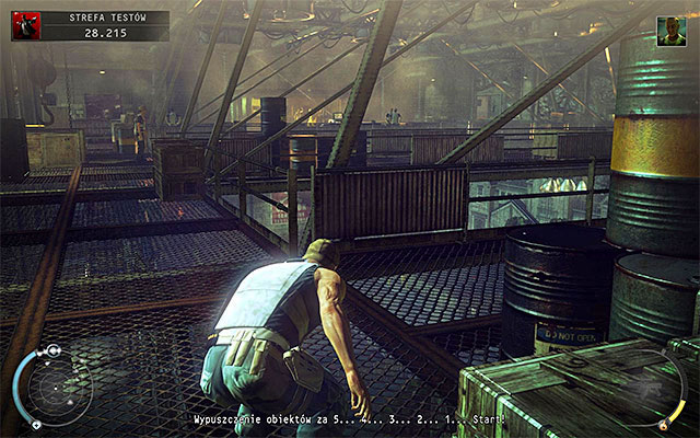 I do not recommend reaching buildings located on the other side of the test facility with main stairs, because on your way there you may encounter both scientists and factory guards, so you could be easily exposed - Test Facility - Exploring the test facility - 12: Death Factory - Hitman: Absolution - Game Guide and Walkthrough